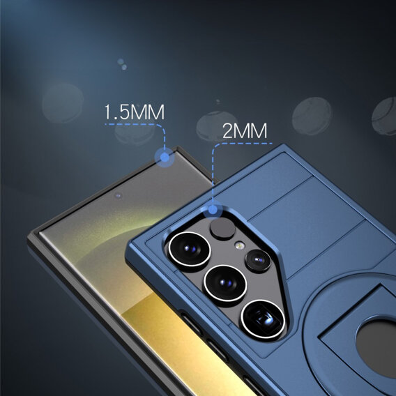 Чехол MagSafe для Samsung Galaxy S24 Ultra, Military Magnet, зелёный