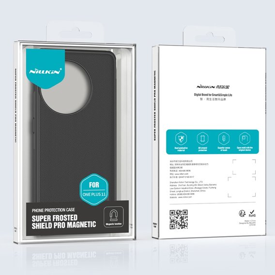 Чехол NILLKIN для OnePlus 11 5G, Frosted Shield, для MagSafe, чёрный