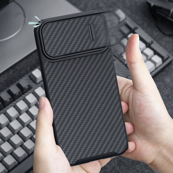 Чехол NILLKIN для iPhone 14 Plus, CamShield Carbon Case, Black