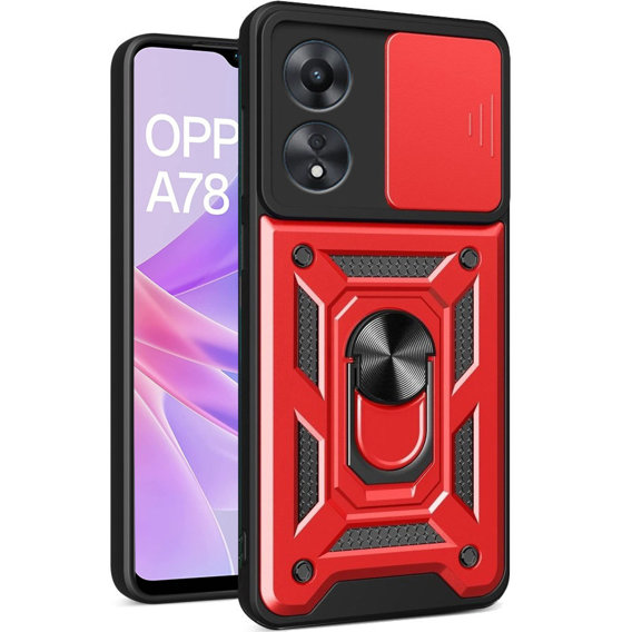 Чехол NOX Camera Slide Oppo A78 5G, CamShield Slide, красный