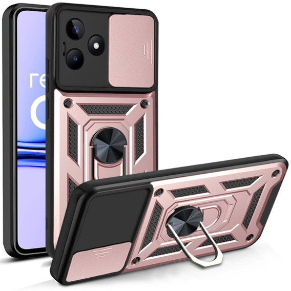 Чехол NOX Camera Slide Realme C53 4G, CamShield Slide, розовый rose gold