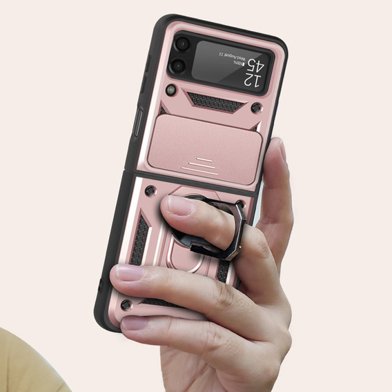 Чехол NOX Camera Slide Samsung Galaxy Z Flip 4 5G, CamShield Slide, розовый