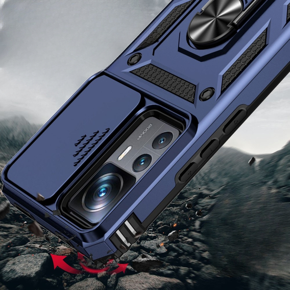 Чехол NOX Camera Slide Xiaomi 12T 5G / 12T Pro 5G, CamShield Slide, тёмно-синий