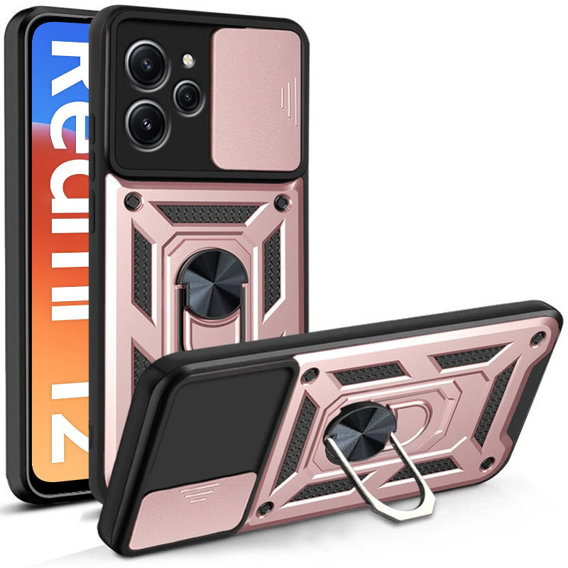 Чехол NOX Camera Slide Xiaomi Redmi 12, CamShield Slide, розовый rose gold