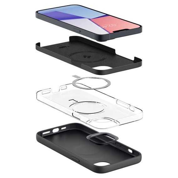 Чехол SPIGEN до iPhone 14 Plus, Silicone Fit MagSafe, Black