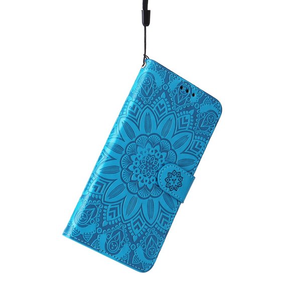 Чехол Wallet до Realme C53 4G, Flower, Blue