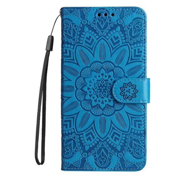 Чехол Wallet до Realme C53 4G, Flower, Blue