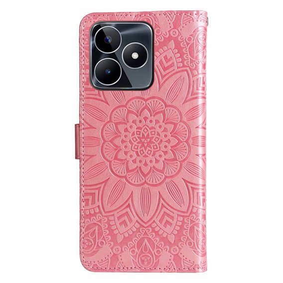 Чехол Wallet до Realme C53 4G, Flower, Pink