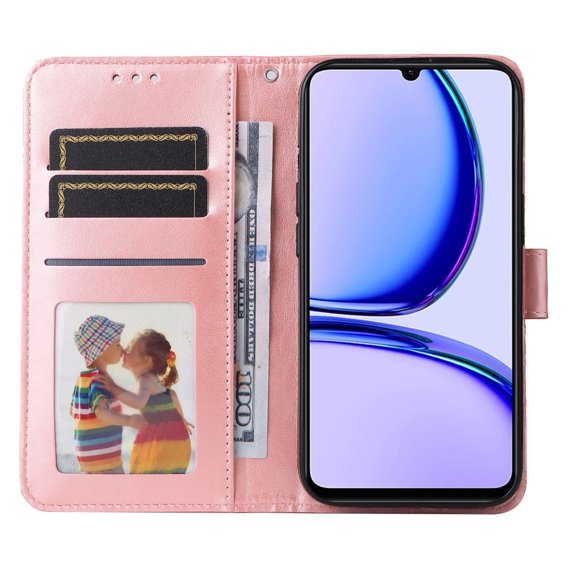 Чехол Wallet до Realme C53 4G, Flower, Pink