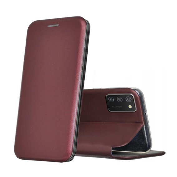 Чехол Wallet до Samsung Galaxy A02s, Elegance, Burgundy