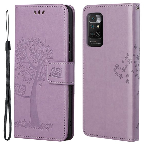 Чехол Wallet до Xiaomi Redmi Note 11/11S, Owl Tree, Purple