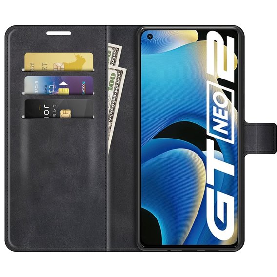 Чохол Wallet PU Leather для Realme GT 2 / GT Neo2, Black