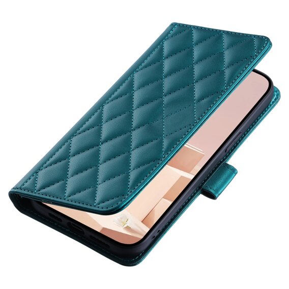 чехол-крышка для Samsung Galaxy S20 FE, Rhombus Crossbody Leather, тёмно-зелёный