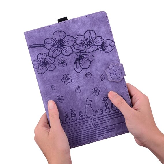 чехол-крышка для Xiaomi Redmi Pad SE, flower, фиолетовый