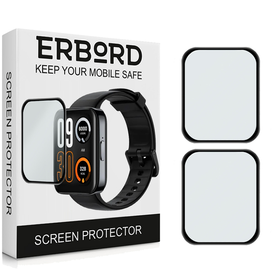 2x Гибридное стекло ERBORD для Realme Watch 3 Pro