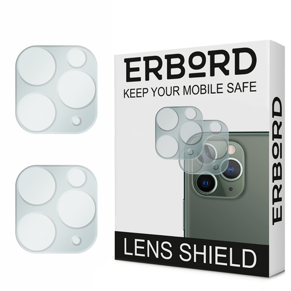2x закаленное стекло ERBORD для камеры iPhone 11 Pro