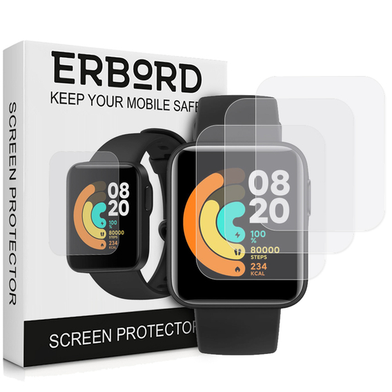 3x Гидрогелевая фольга ERBORD для Xiaomi Mi Watch Lite