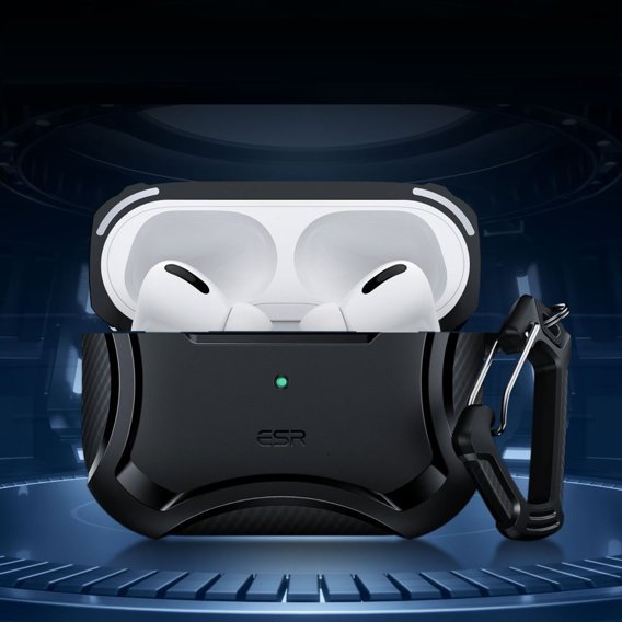 ESR чехол для навушников Airpods Pro 1 / 2, Cyber Armor Halolock Magsafe, Black