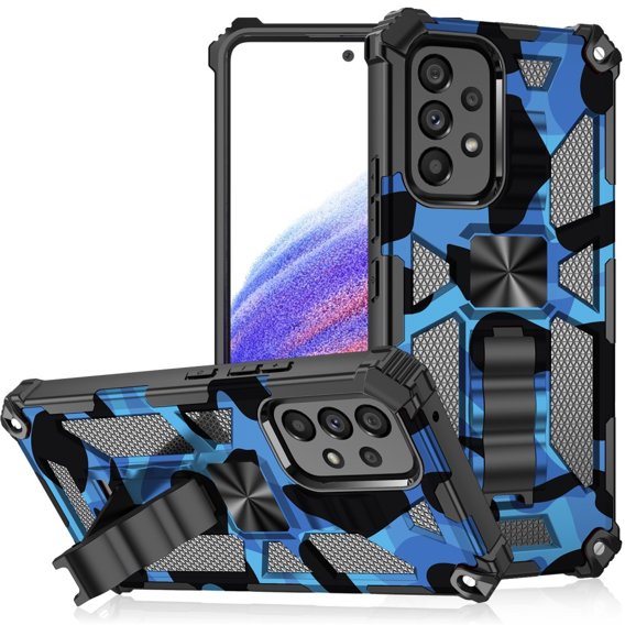 Etui Armor KickStand do Samsung Galaxy A53 5G, Camouflage Blue