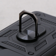 Бронированный чехол для Motorola Moto G84 5G  бронированное кольцо Slide Ring, черный + 9H стекло