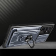 Бронированный чехол для Samsung Galaxy S23 Ultra, Camera Slide Card Slot, серый