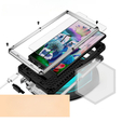 Бронированный чехол для Samsung Galaxy S23 Ultra, R-JUST CamShield Slide, серебряный