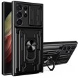 Бронированный чехол для Samsung Galaxy S24 Ultra, Camera Slide Card Slot, чёрный