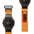 Нейлоновый ремень ERBORD Quickfit для Garmin Fenix 5X/6X/6X PRO/7X, оранжевая