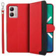 Откидной чехол для Motorola Moto G53 / G23 / G13, KHAZNEH RFID, Dual Color, красный