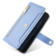 Откидной чехол для Motorola Moto G84 5G, Wallet Zipper Pocket, синий