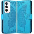 Откидной чехол для Oppo Reno 12 Pro, Butterfly, синий