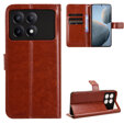 Откидной чехол для Realme 12 Pro 5G / 12 Pro+ 5G, Crazy Horse Wallet, коричневый