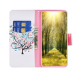 Откидной чехол для Realme C55, Wallet, colorful tree, белый