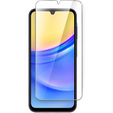 Откидной чехол для Samsung Galaxy A15, Wallet, golden butterflies + 9H стекло 