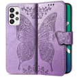 Откидной чехол для Samsung Galaxy A33 5G, Butterfly, фиолетовый