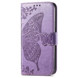 Откидной чехол для Samsung Galaxy S24 FE, Butterfly, фиолетовый