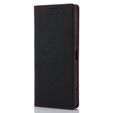 Откидной чехол для Sony Xperia 1 V, Litchi Skin Grain, чёрный