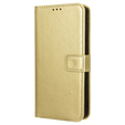 Откидной чехол для T Phone 2 Pro 5G, Crazy Horse Wallet, золотой