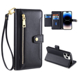 Откидной чехол для iPhone 14 Pro Max, Wallet Zipper Pocket, чёрный