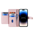 Откидной чехол для iPhone 14 Pro, Wallet Zipper Pocket, розовый