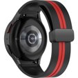 Силиконовый ремешок для Fitbit Inspire 3, Red Samsung Galaxy Watch 4 / 5 40/42/44/46/45MM PRO, Black / Red