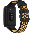 Силиконовый ремешок для Xiaomi Mi Band 7 Pro, Black / Yellow