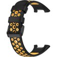 Силиконовый ремешок для Xiaomi Mi Band 7 Pro, Black / Yellow