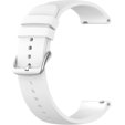 Силиконовый ремешок 20mm, White/Silver Buckle