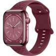 Силиконовый ремешок Apple Watch 1/2/3/4/5/6/7/8/SE 38/40/41/mm, Leopard, бордовый