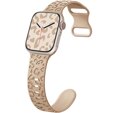 Силиконовый ремешок Apple Watch 1/2/3/4/5/6/7/8/SE 38/40/41/mm, Leopard, светло-коричневый