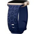 Силиконовый ремешок Apple Watch 1/2/3/4/5/6/7/8/SE 38/40/41/mm, Leopard, темно-синий