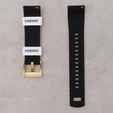 Универсальный силиконовый ремешок ERBORD 20mm, Dual Color, белый / черный / золотая пряжка