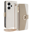 Флип-кейс для Xiaomi Redmi Note 13 Pro+, Wallet Zipper Pocket, с зеркалом, белый