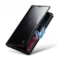 Флип-кейс CASEME для Samsung Galaxy S22 Ultra, Waxy Textured, чёрный